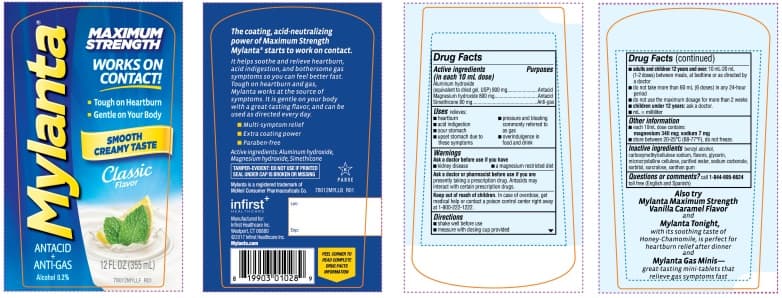 Mylanta Maximum Strength Classic Flavor — Reference image, actual packaging may vary
