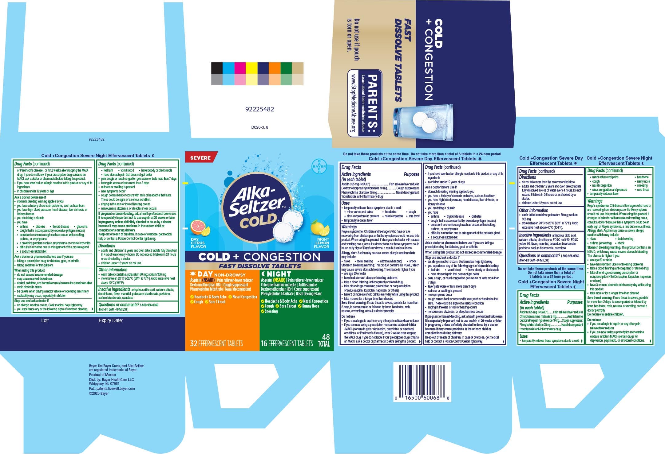 Alka-Seltzer Plus Severe Cold Powerfast Fizz Non Drowsy — Reference image, actual packaging may vary
