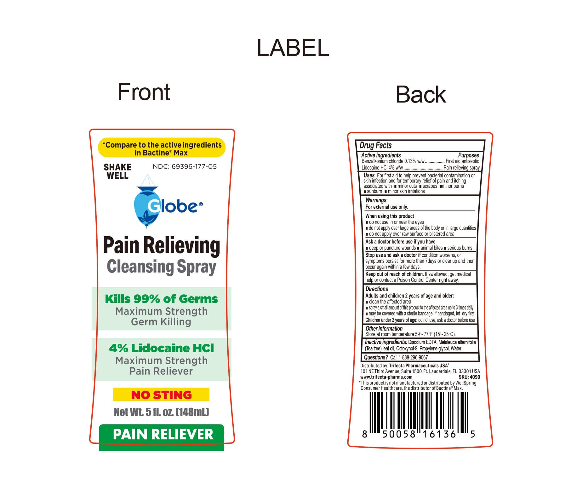 Pain Relieving Cleansing Spary — Reference image, actual packaging may vary