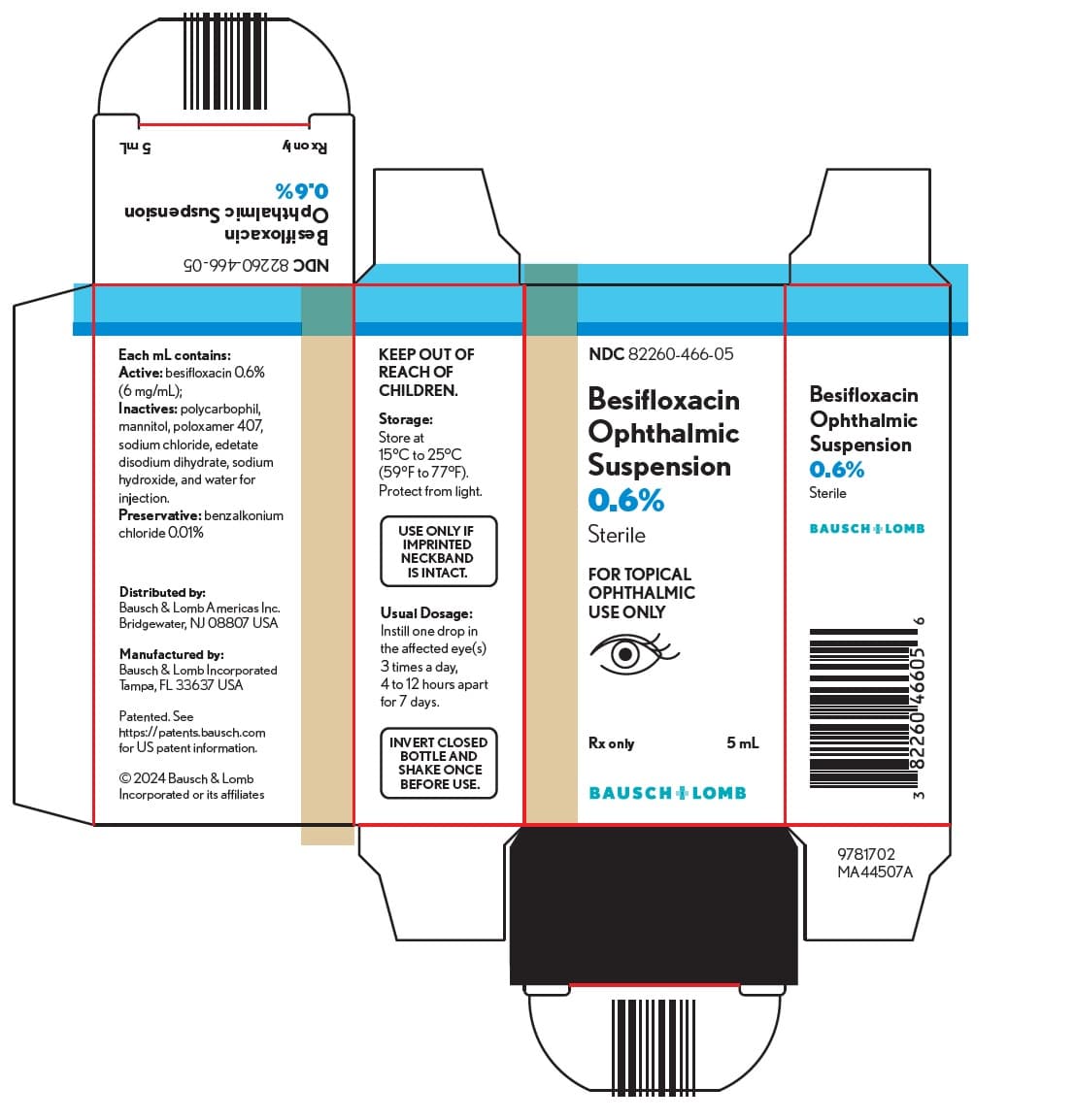 Besivance — Reference image, actual packaging may vary
