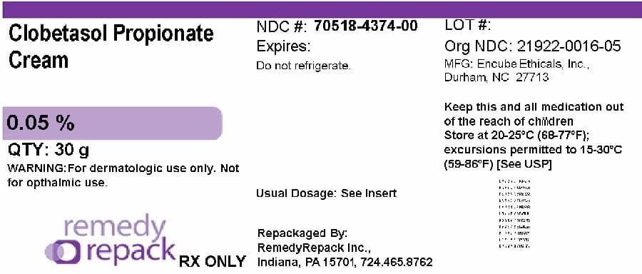 Clobetasol Propionate Cream Usp, 0.05% — Reference image, actual packaging may vary