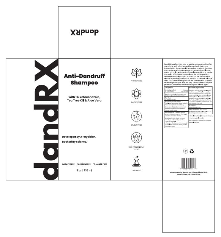 Dandrx 1% Ketoconazole Anti-Dandruff Shampoo — Reference image, actual packaging may vary