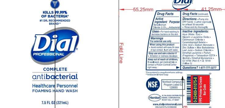 Dial Professional Antibacterial Foaming Hand Soap Spring Water Scent — Reference image, actual packaging may vary
