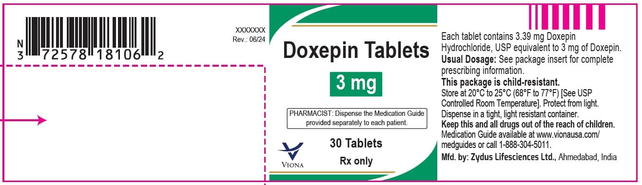 Doxepin — Reference image, actual packaging may vary