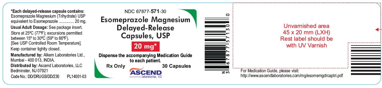 Esomeprazole Magnesium Capsule, Delayed Release — Reference image, actual packaging may vary