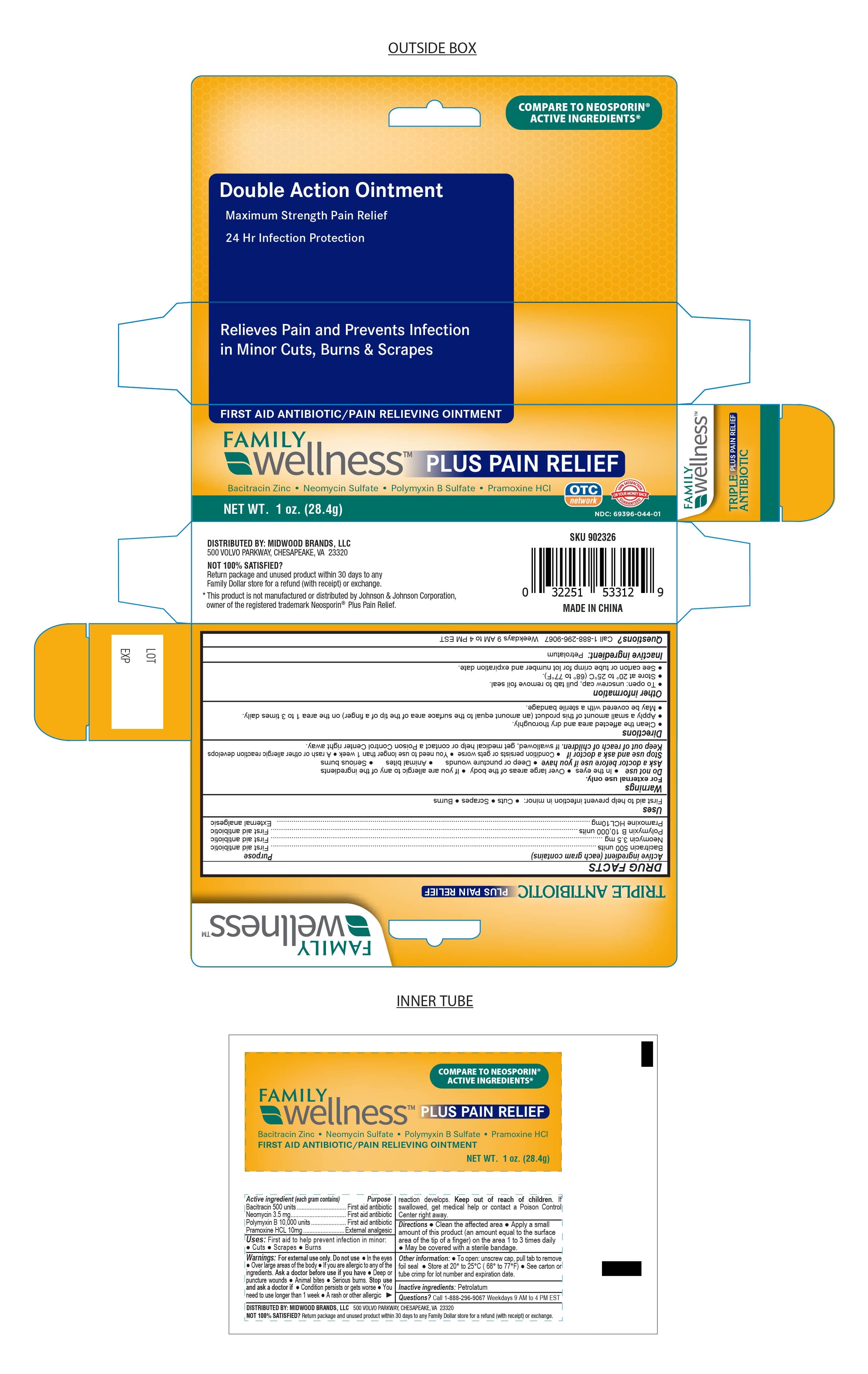 Family Wellness Bacitracin, Neomycin, Polymyxin B — Reference image, actual packaging may vary