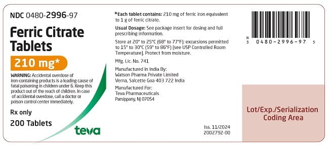 Ferric Citrate — Reference image, actual packaging may vary