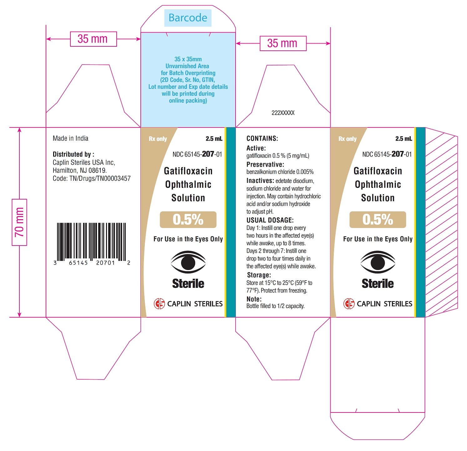 Gatifloxacin — Reference image, actual packaging may vary