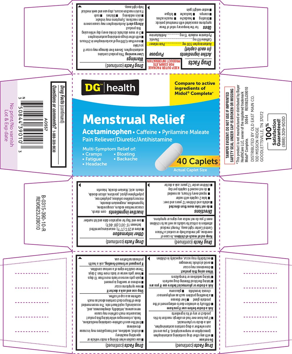 Midol Complete (Acetaminophen, Caffeine, and Pyrilamine Maleate) package label
