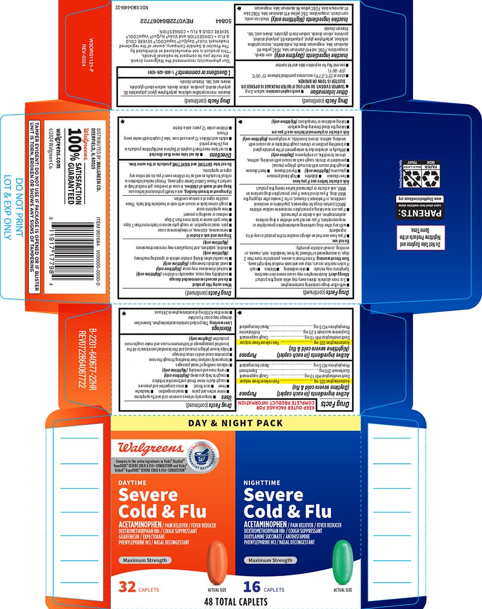 Daytime Nighttime Severe Cold and Flu (Acetaminophen, Dextromethorphan Hbr,guaifenesin,/ Acetaminophen, Dextromethorphan Hbr, Doxylamine Succinate) package label