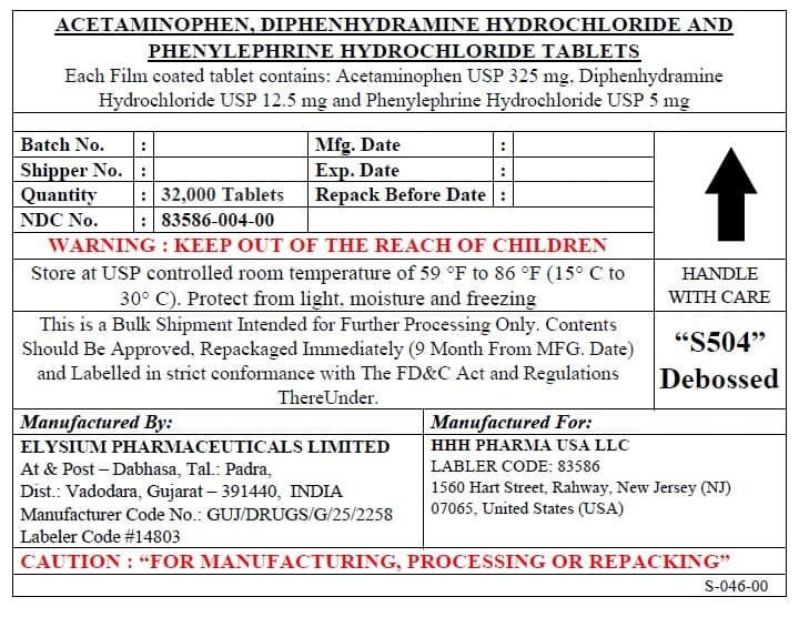 Theraflu Severe Cold Relief Nighttime (Acetaminophen, Diphenhydramine Hydrochloride, Phenylephrine Hydrochloride) package label