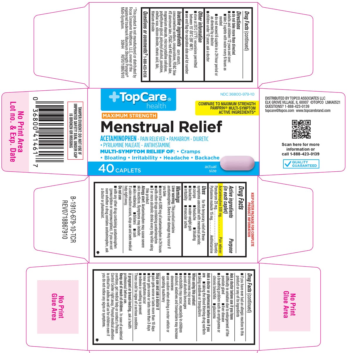 Medi First Plus Pms Relief (Acetaminophen, Pamabrom, Pyrilamine Maleate) package label
