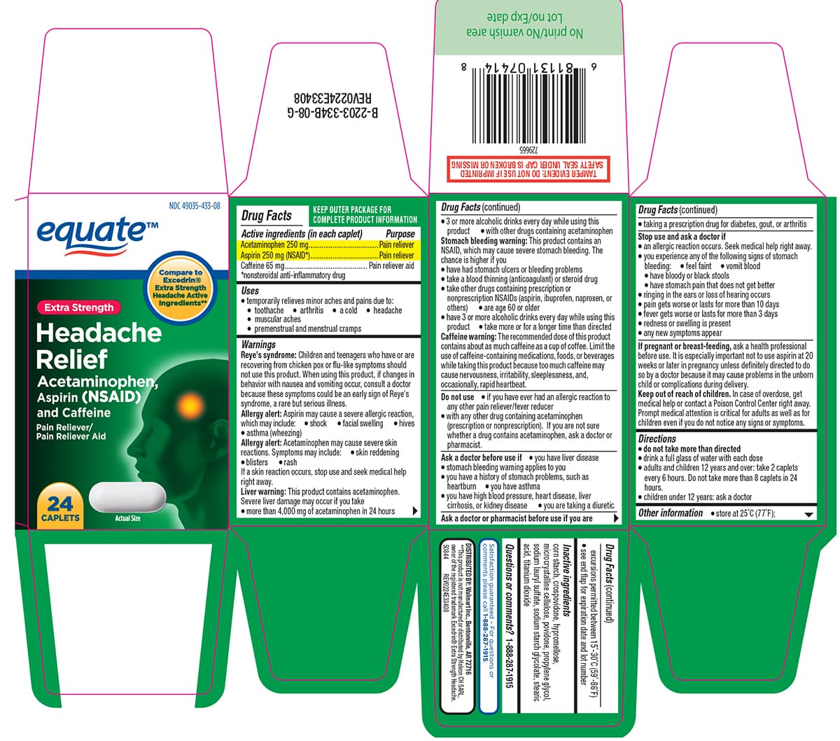 Goodys (Acetaminophen and Aspirin and Caffeine) package label