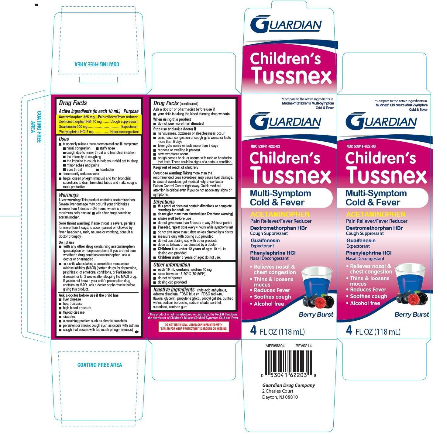 Tussnex Fm Cold, Flu and Sore Throat (Acteaminophen, Dextromethorphan Hbr, Guaifenesin, Phenylephrine HCL) package label