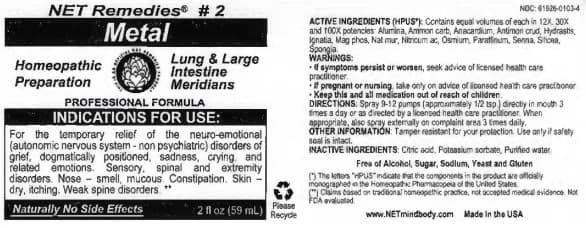 Metal (Aluminia, Ammon Carb, Anacardium, Antimon Crud, Hydrastis, Ignatia, Mag Phos, Nat Mur, Nitricum Ac, Osmium, Paraffinum, Senna, Silicea, Spongia) package label