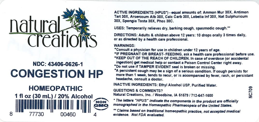 Congestion Hp (Ammonium Chloride, Antimony Potassium Tartrate, Arsenic Trioxide, Oyster Shell Calcium Carbonate, Crude, Lobelia Inflata, Sodium Sulfate, Spongia Officinalis Skeleton, Roasted, Phosphorus) package label