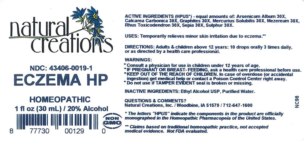 Eczema Hp (Arsenic Trioxide 30x, Oyster Shell Calcium Carbonate, Crude 30x, Graphite 30x, Mercurius Solubilis 30x, Daphne Mezereum Bark 30x, Toxicodendron Pubescens Leaf 30x, Sepia Officinalis Juice 30x, Sulfur 30x) package label