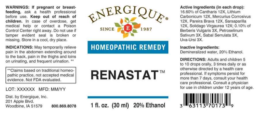 Renastat (Berberis Vulgaris, Petroselinum Sativum, Sabal Serrulata, UVA Ursi, Cantharis, Lithium Carbonicum, Mercurius Corrosivus) package label