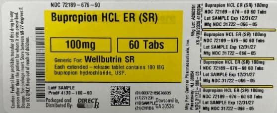 Bupropion HCL package label