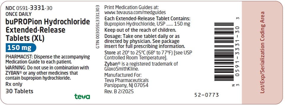Bupropion Hydrochloride (xl) package label
