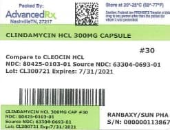 Clindamycin HCL package label