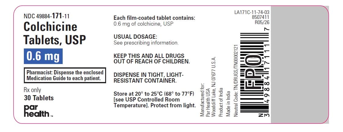 Colchicine package label