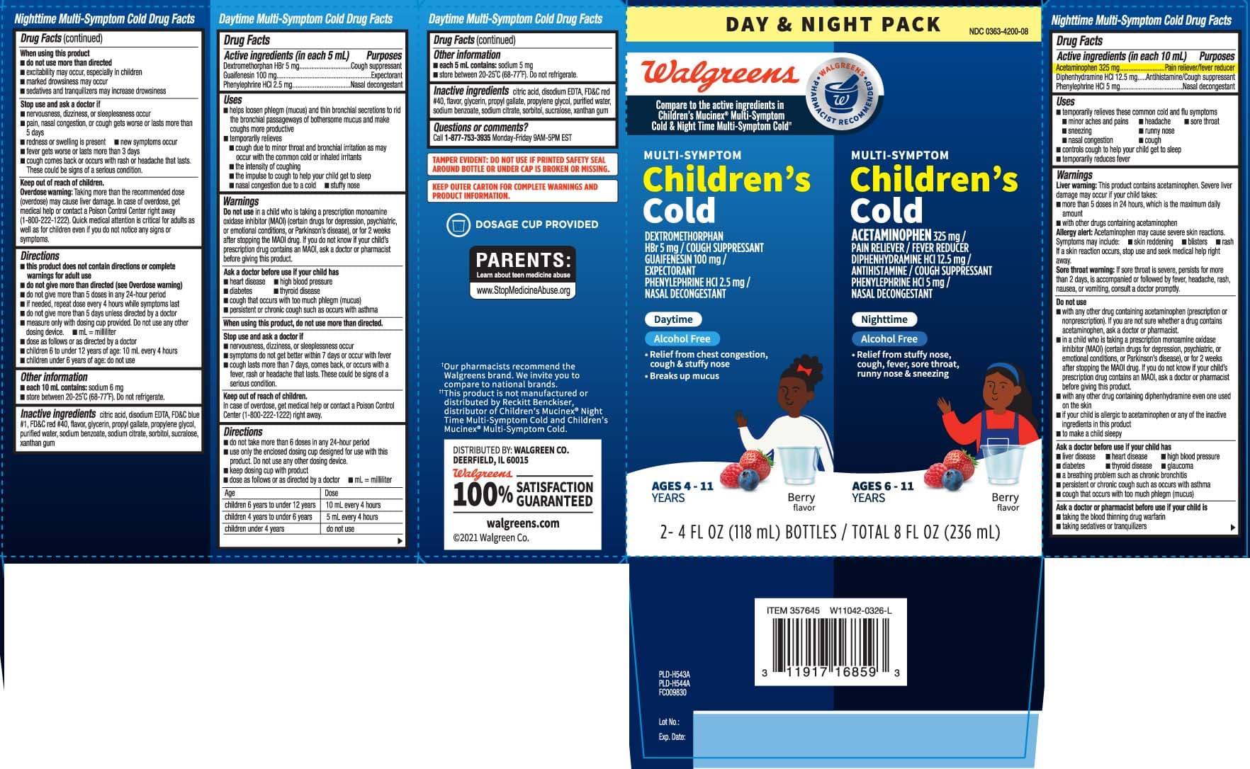 Tussin Multi Symptom Cold Cf (Dextromethorphan HBR Guaifenesin Phenylephrine HCL) package label