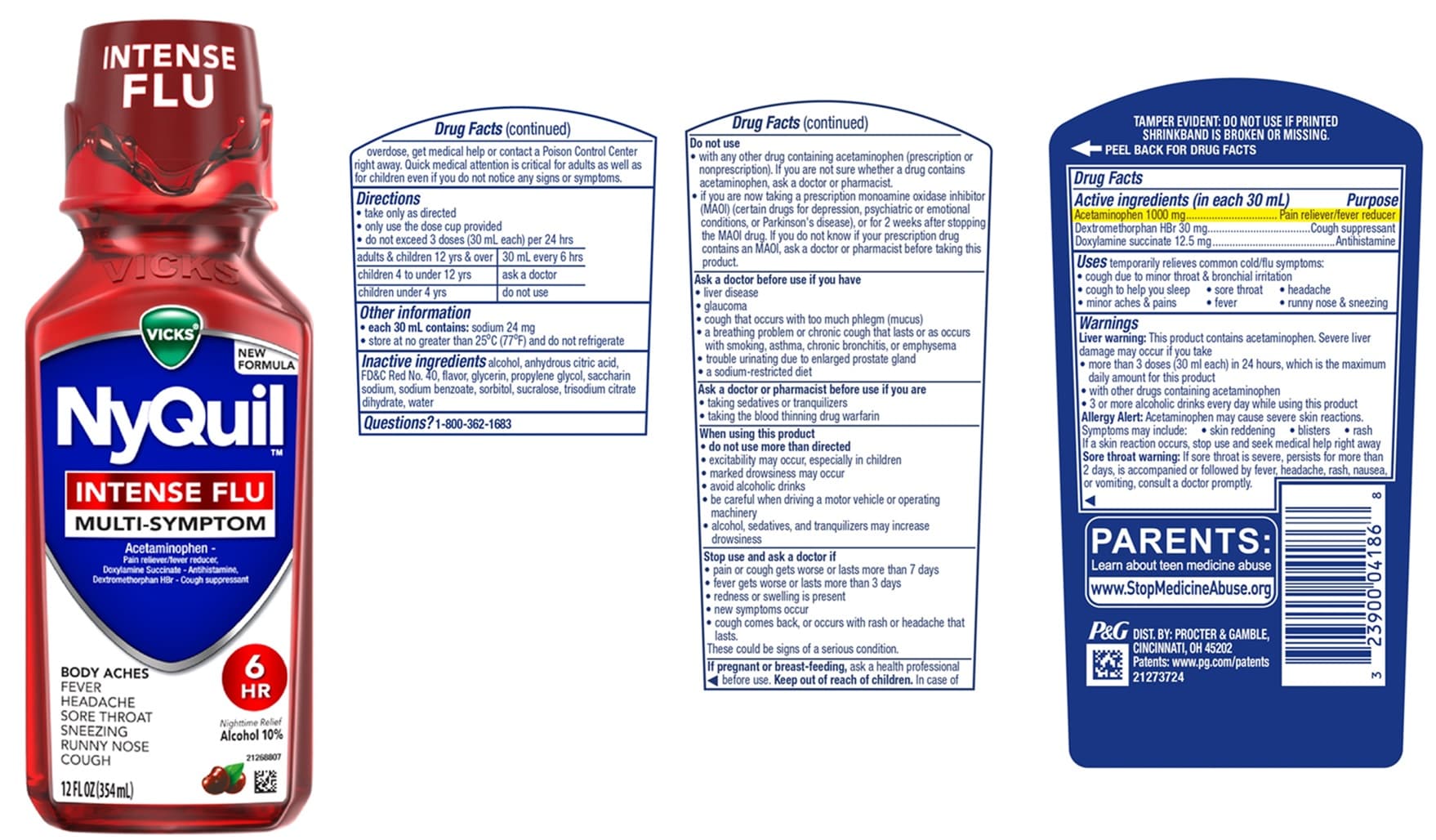 Nighttime Cough (Dextromethorphan Hydrobromide, Doxylamine Succinate) package label