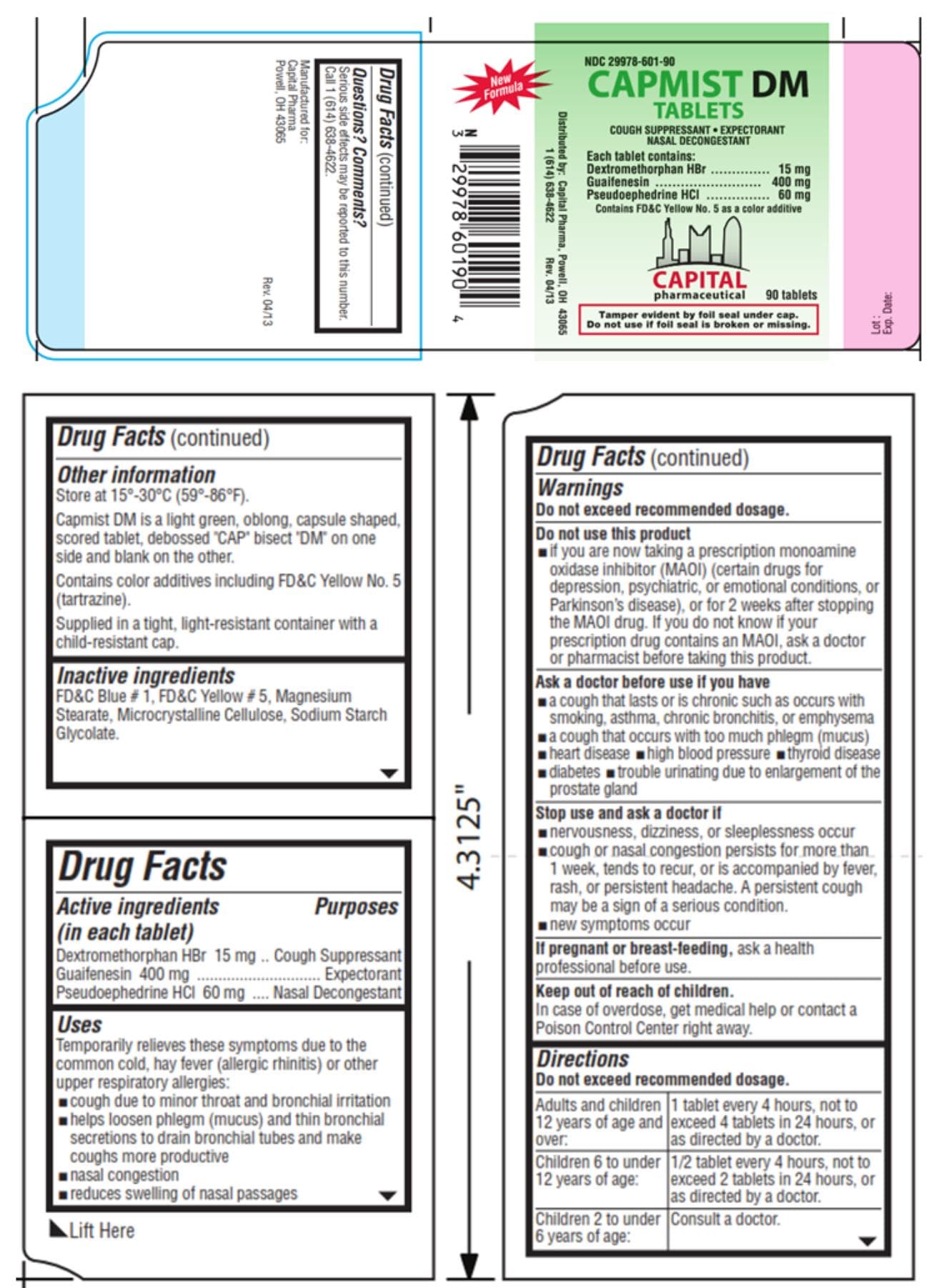 Actispec Pse (Dextromethorphan Hydrobromide, Guaifenesin, Pseudoephedrine Hydrochloride) package label