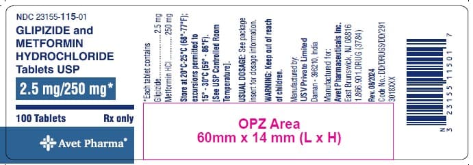 Glipizide and Metformin HCL package label