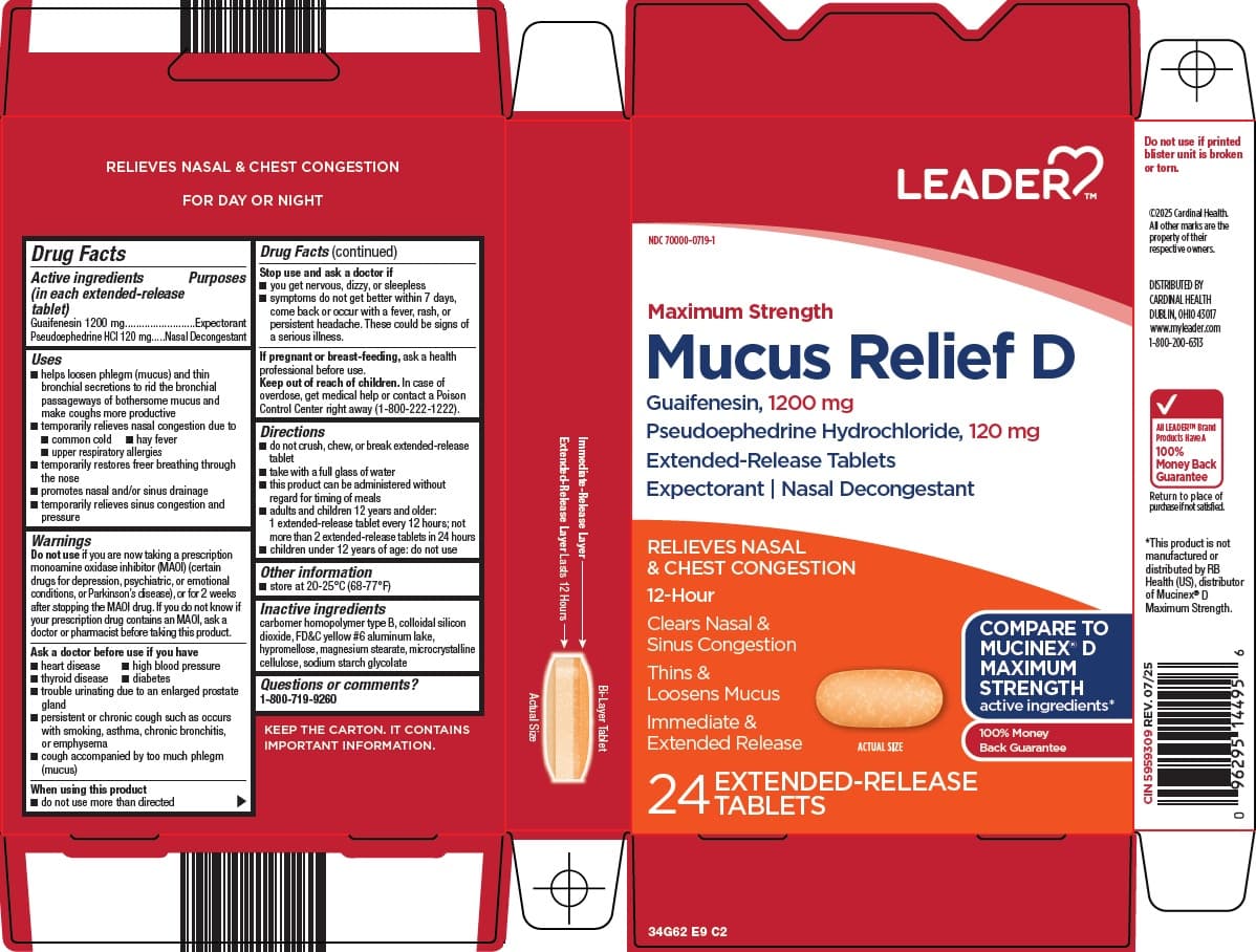 Foster and Thrive Mucus Relief D (Guaifenesin, Pseudoephedrine Hydrochloride) package label