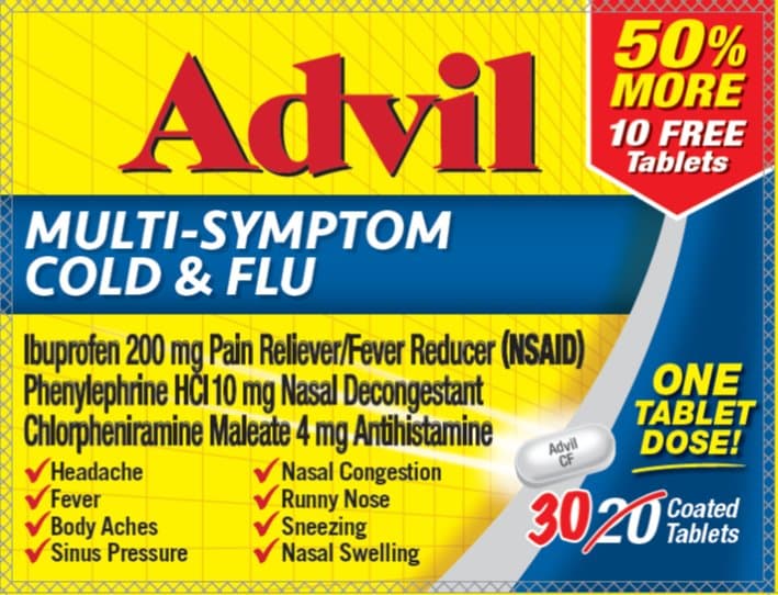 Congestion Relief (Ibuprofen, Phenylephrine HCL) package label