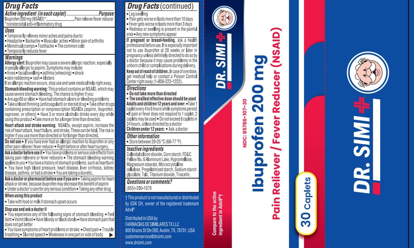 Ibuprofen 200 Mg package label