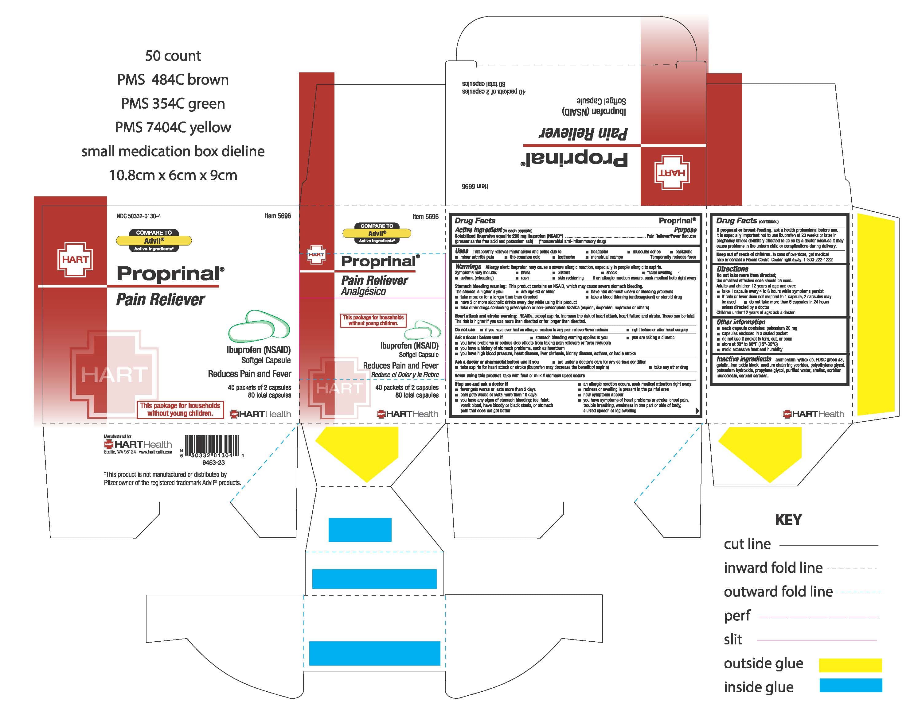Ibuprofen Capsules 200 Mg package label