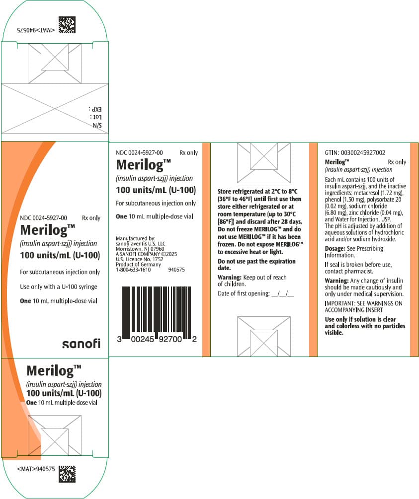 Merilog (Insulin Aspart-Szjj) package label