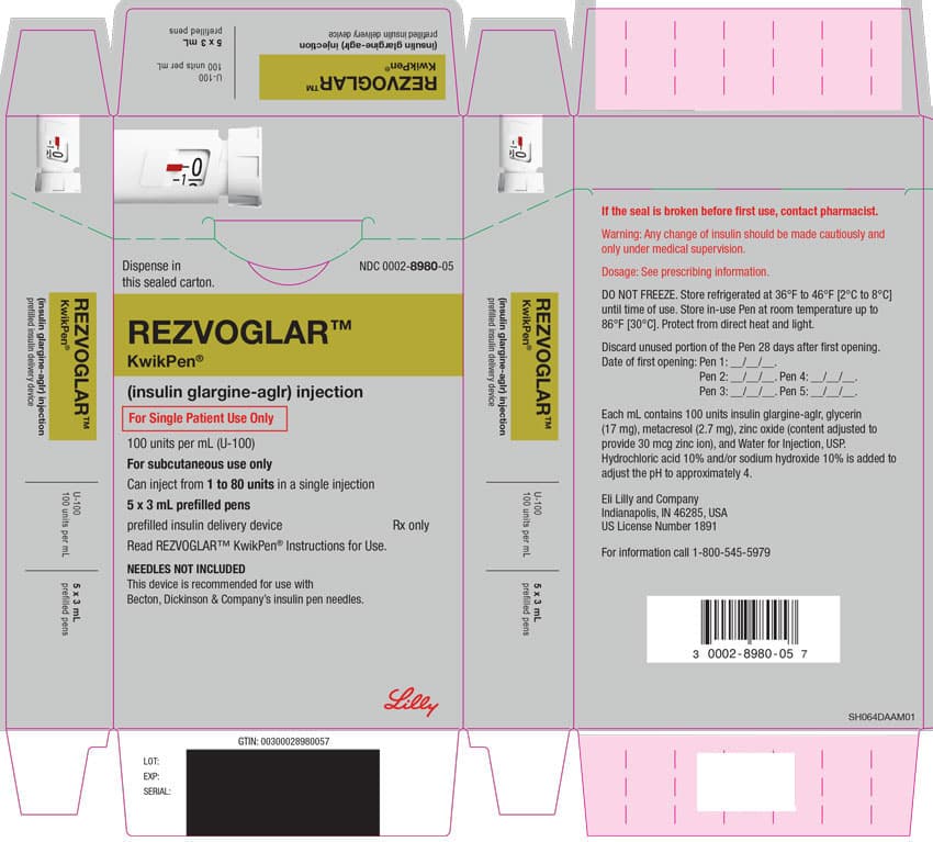 Rezvoglar Kwikpen (Insulin Glargine-Aglr) package label