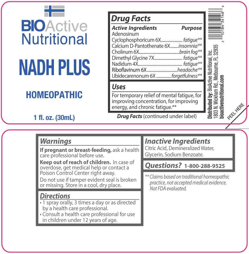 Nadh Plus (Nadidum, Adenosinum Cyclophosphoricum, Calcium D-Pantothenate, Cholinum, Riboflavinum, Ubidecarenonum, Dimethyl Glycine) package label