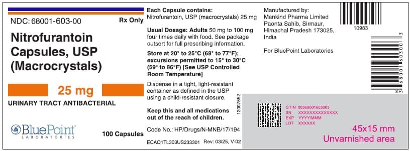 Nitrofurantoin Macrocrystals package label
