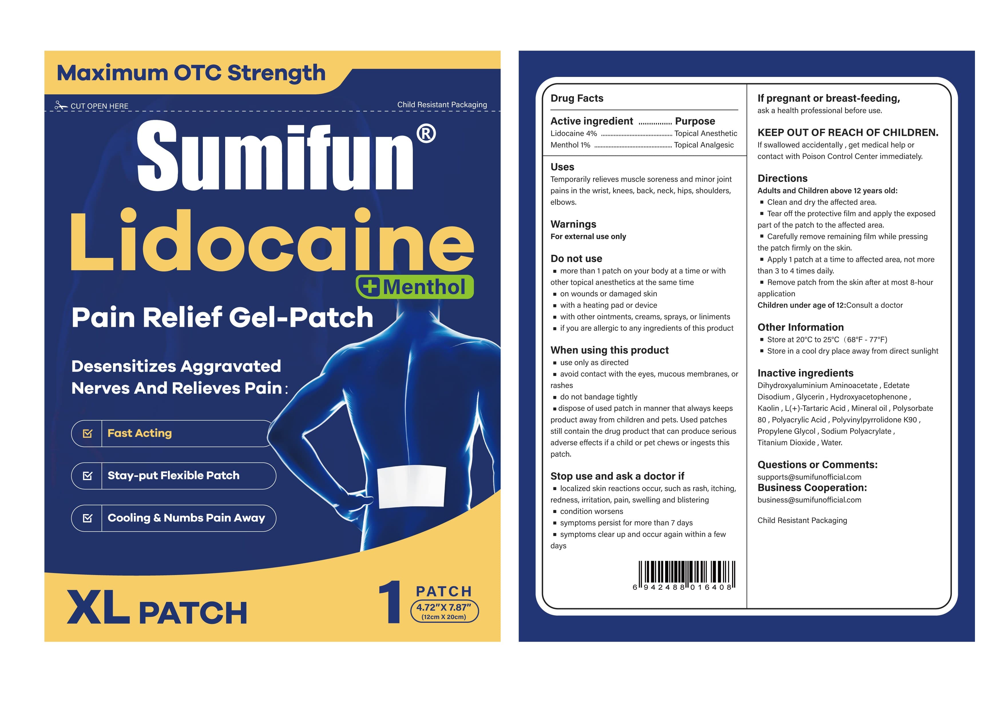 Forthiq Pain Relief Lidocaine Patch (Pain Relief Lidocaine Patch) package label