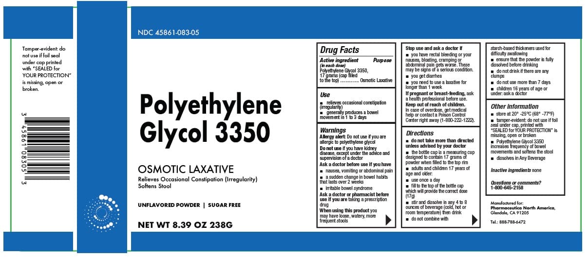 Polyethylene Glycol 3350, NF Powder for Solution, Laxative package label