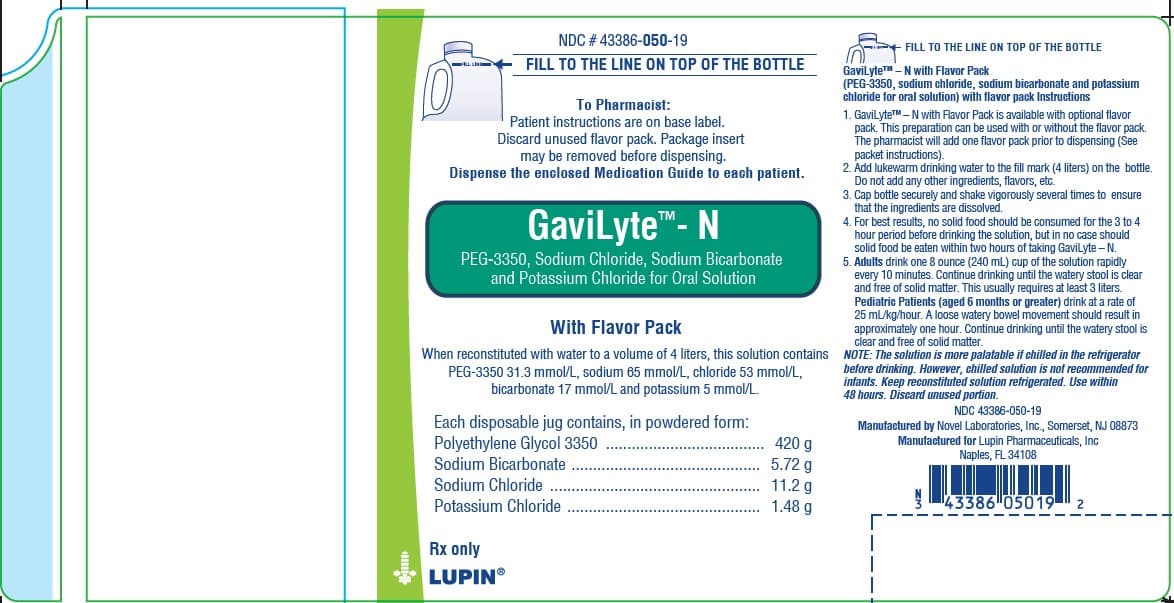 Gavilyte-N (Polyethylene Glycol-3350, Sodium Chloride, Potassium Chloride and Sodium Bicarbonate) package label
