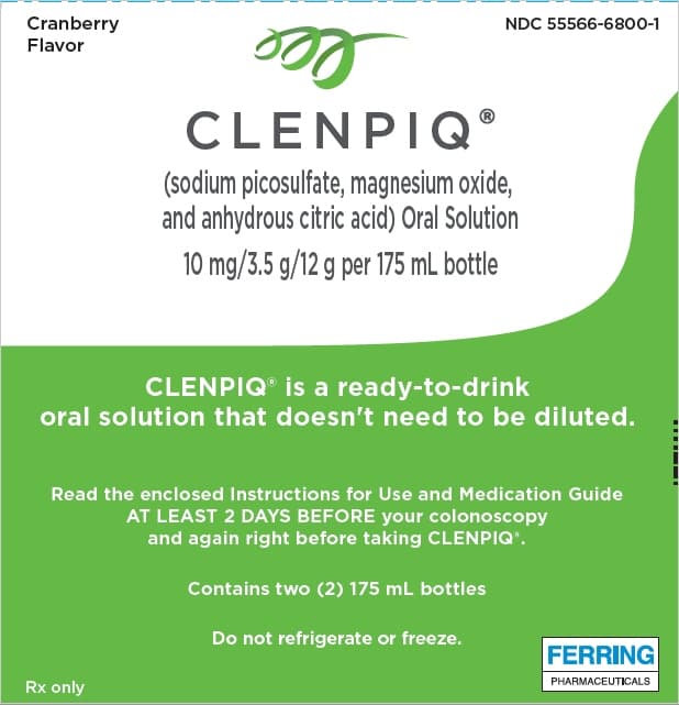 Clenpiq (Sodium Picosulfate, Magnesium Oxide, and Anhydrous Citric Acid) package label