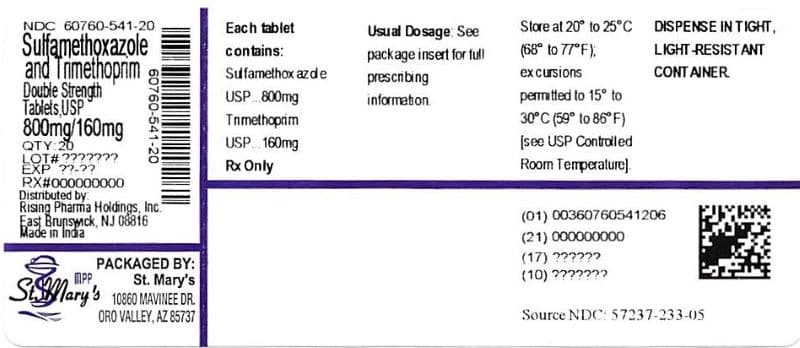 Sulfamethoxazole and Trimethoprim package label
