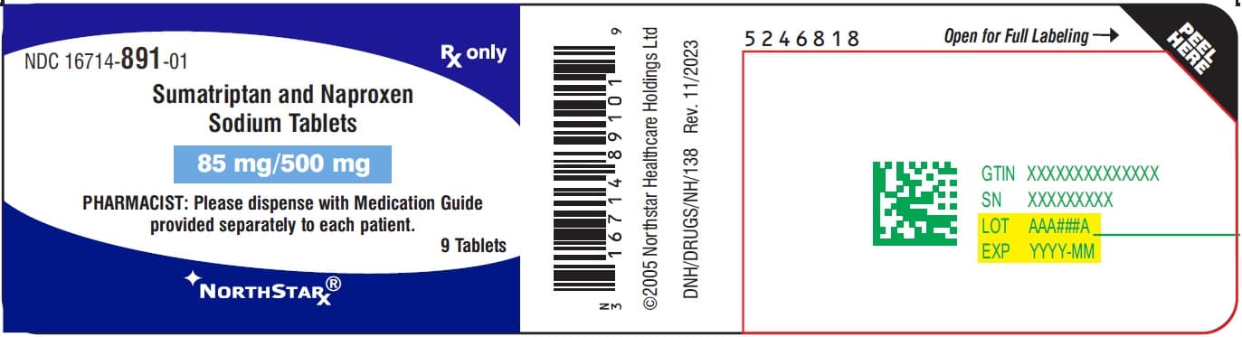 Sumatriptan and Naproxen Sodium package label