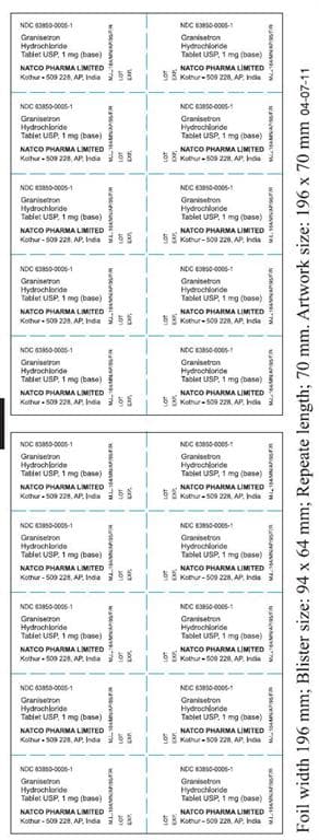 Granisetron Hydrochloride — Reference image, actual packaging may vary