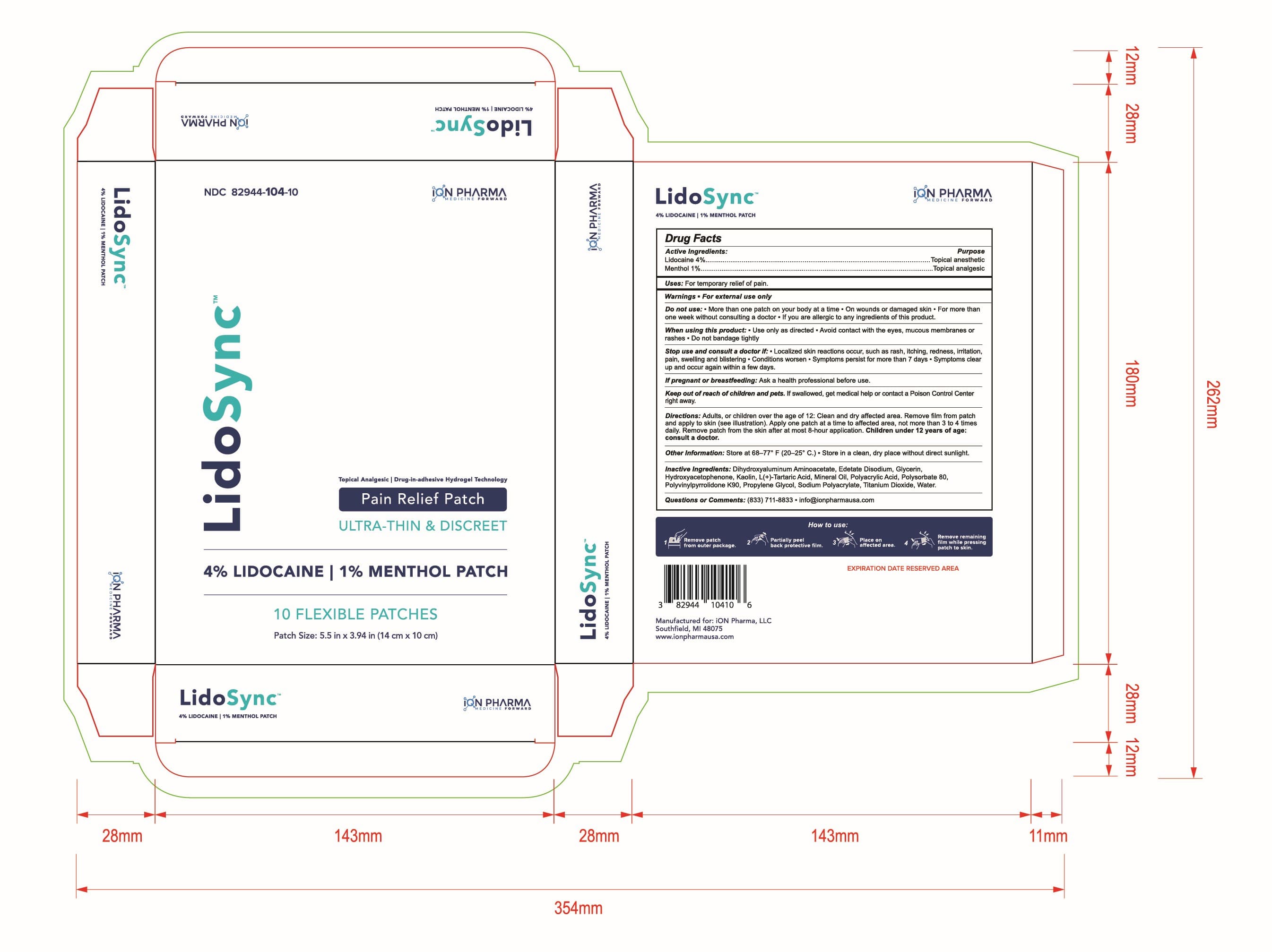 Lidocaine 4% Menthol 1% — Reference image, actual packaging may vary