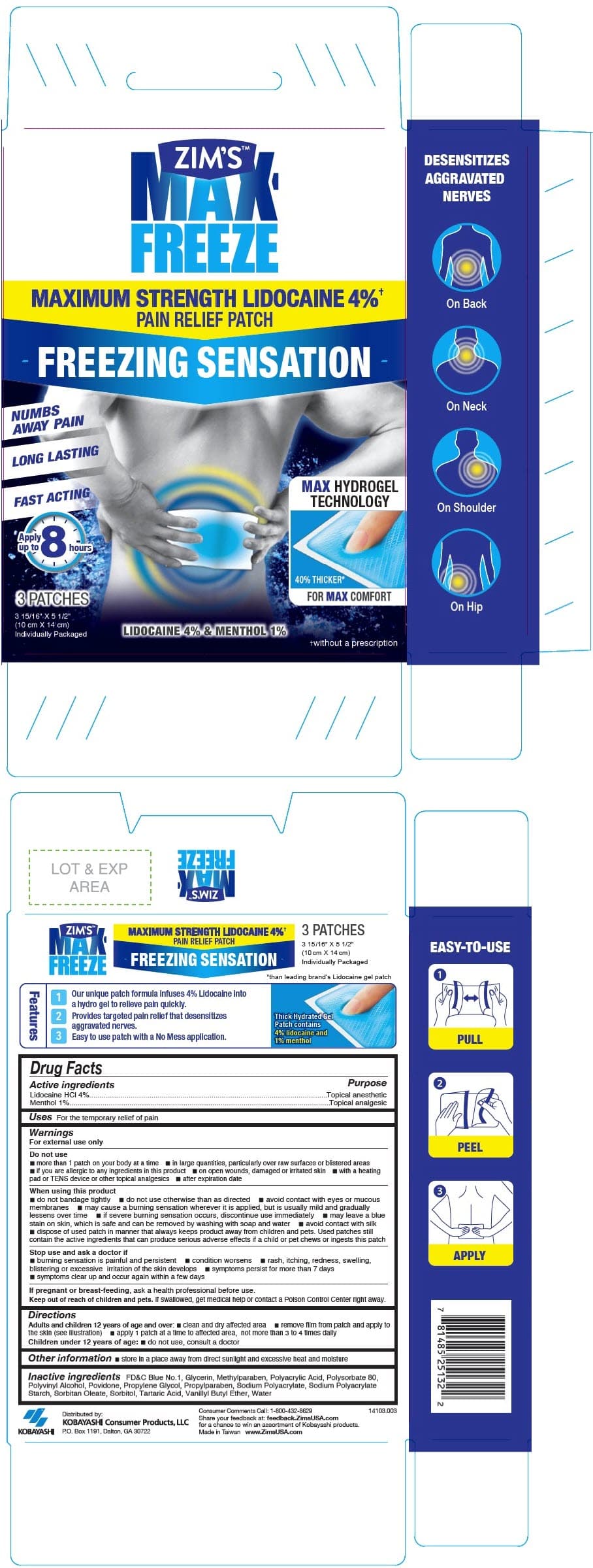 Zims Max Freeze — Reference image, actual packaging may vary