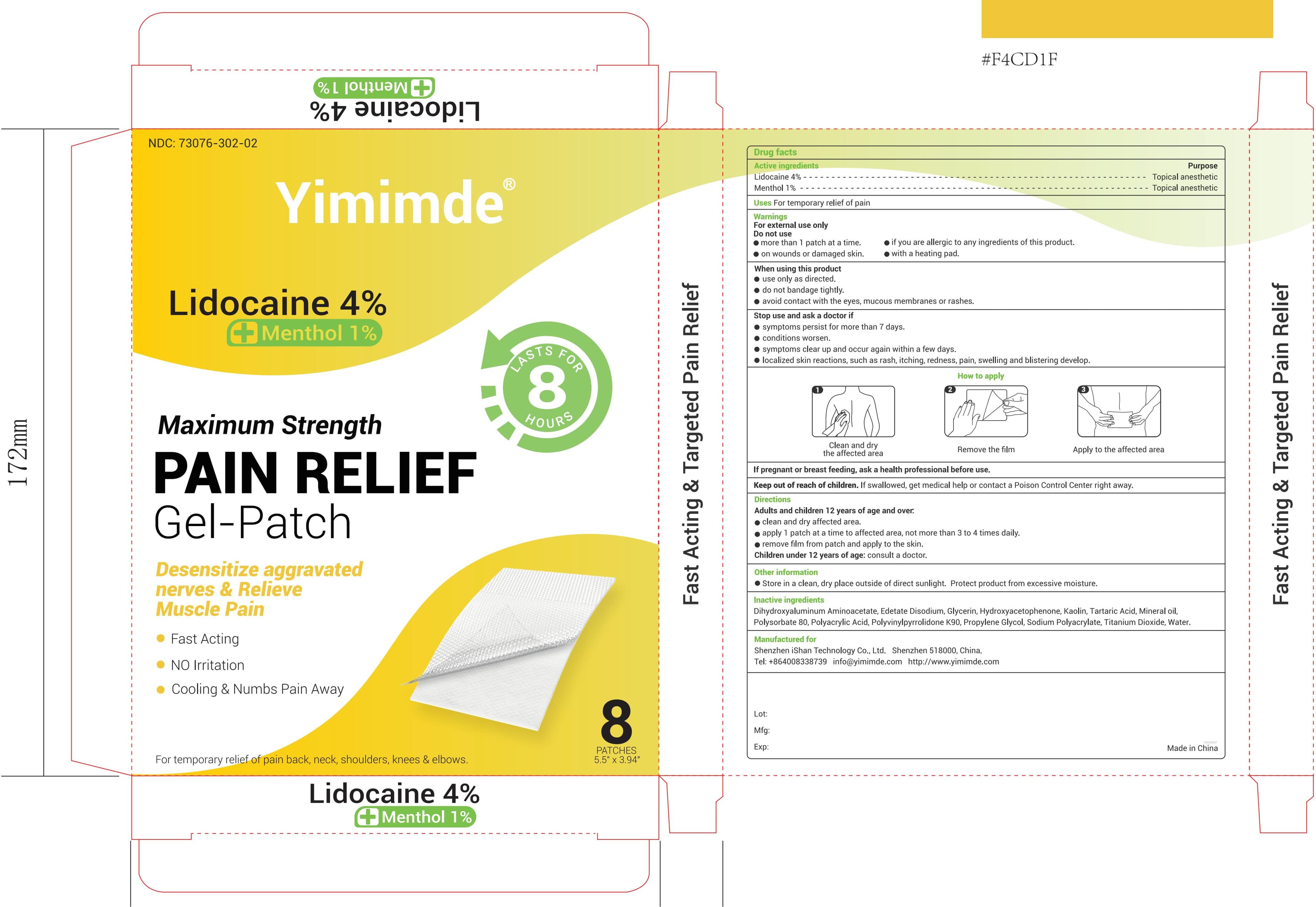 Yimimde Pain Relief Gel-Patch — Reference image, actual packaging may vary