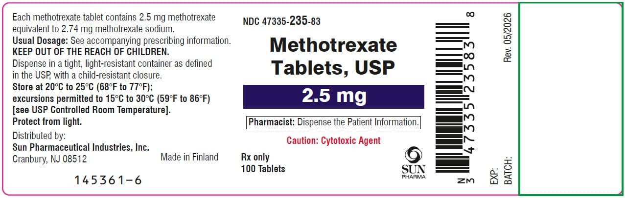 Methotrexate Sodium — Reference image, actual packaging may vary