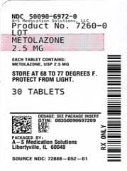Metolazone — Reference image, actual packaging may vary